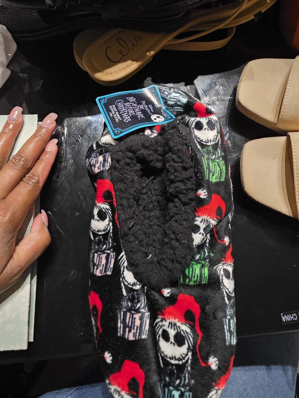 The Nightmare Before Christmas Black & Red Jack Skellington Slippers